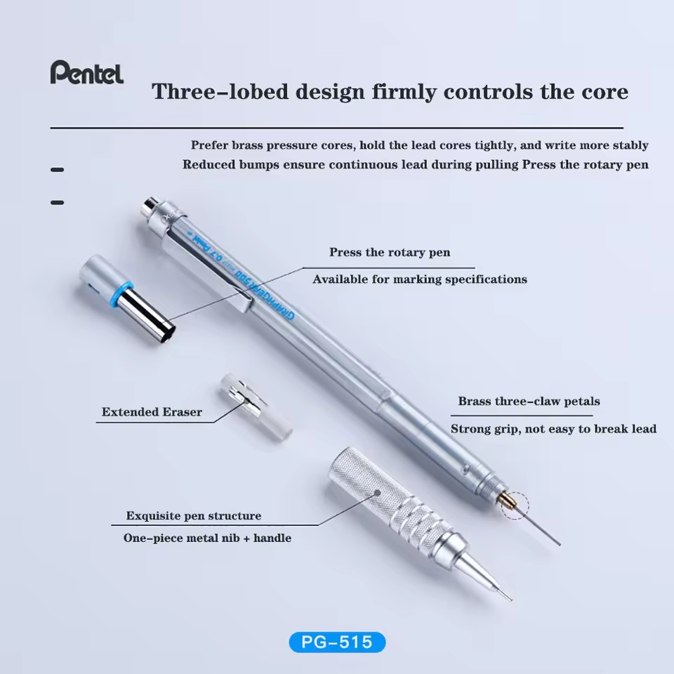 Pentel GraphGear 500 기계식 제도 연필 - Pentel Pen Graphgear 리뷰 및 가격