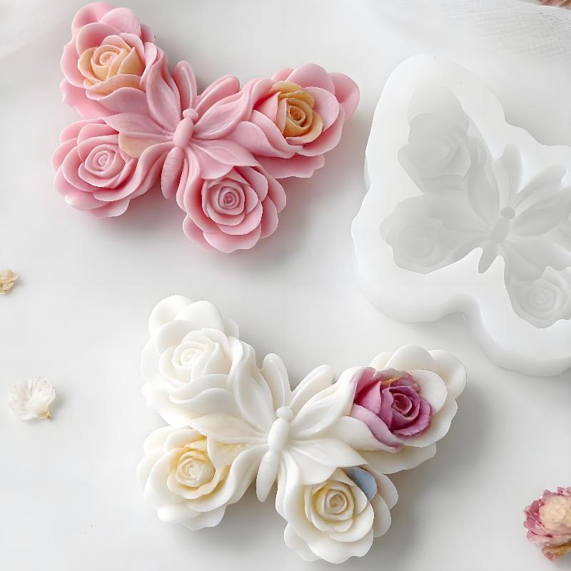 DIY 장미 나비 모양 실리콘 몰드 수제 아로마 캔들  - Candle Supplies Tins 리뷰 및 가격