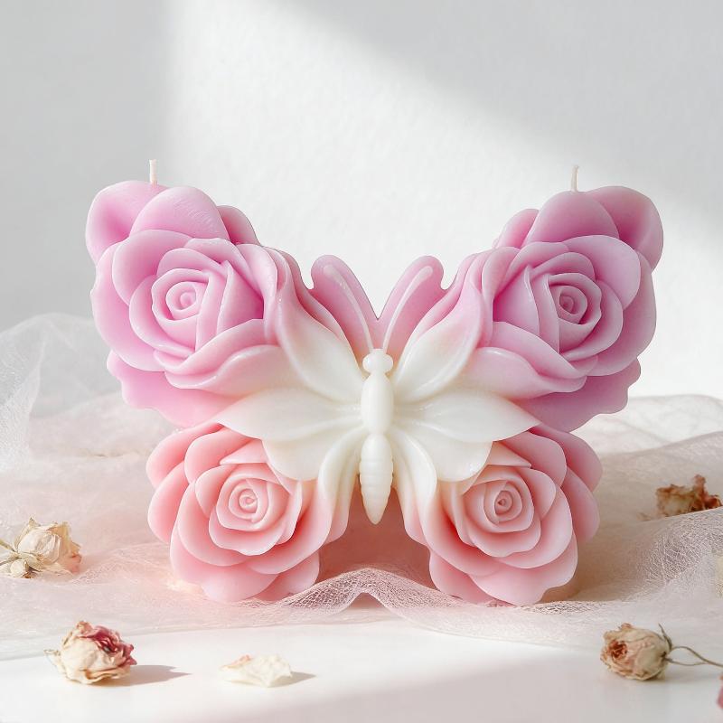 DIY 장미 나비 모양 실리콘 몰드 수제 아로마 캔들  - Candle Supplies Tins 리뷰 및 가격
