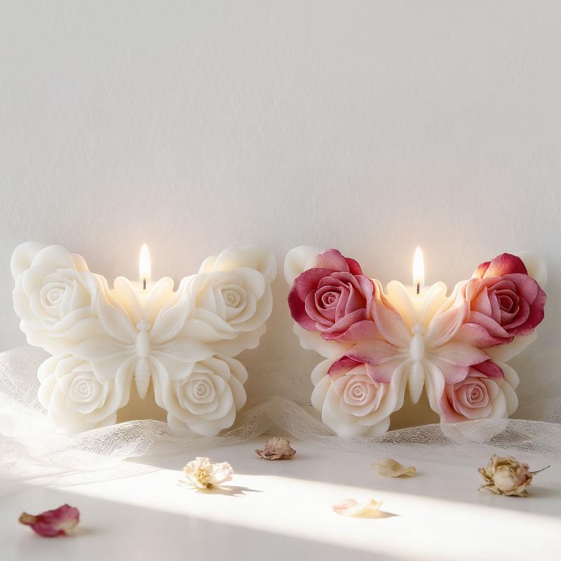DIY 장미 나비 모양 실리콘 몰드 수제 아로마 캔들  - Candle Supplies Tins 리뷰 및 가격